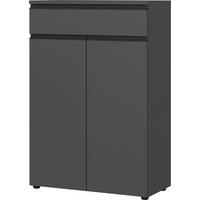 AKTENSCHRANK mit Schublade Soft-Close 81x120x40 cm Graphit - Schwarz, Holzwerkstoff (81/120/40cm) - KADIMA DESIGN