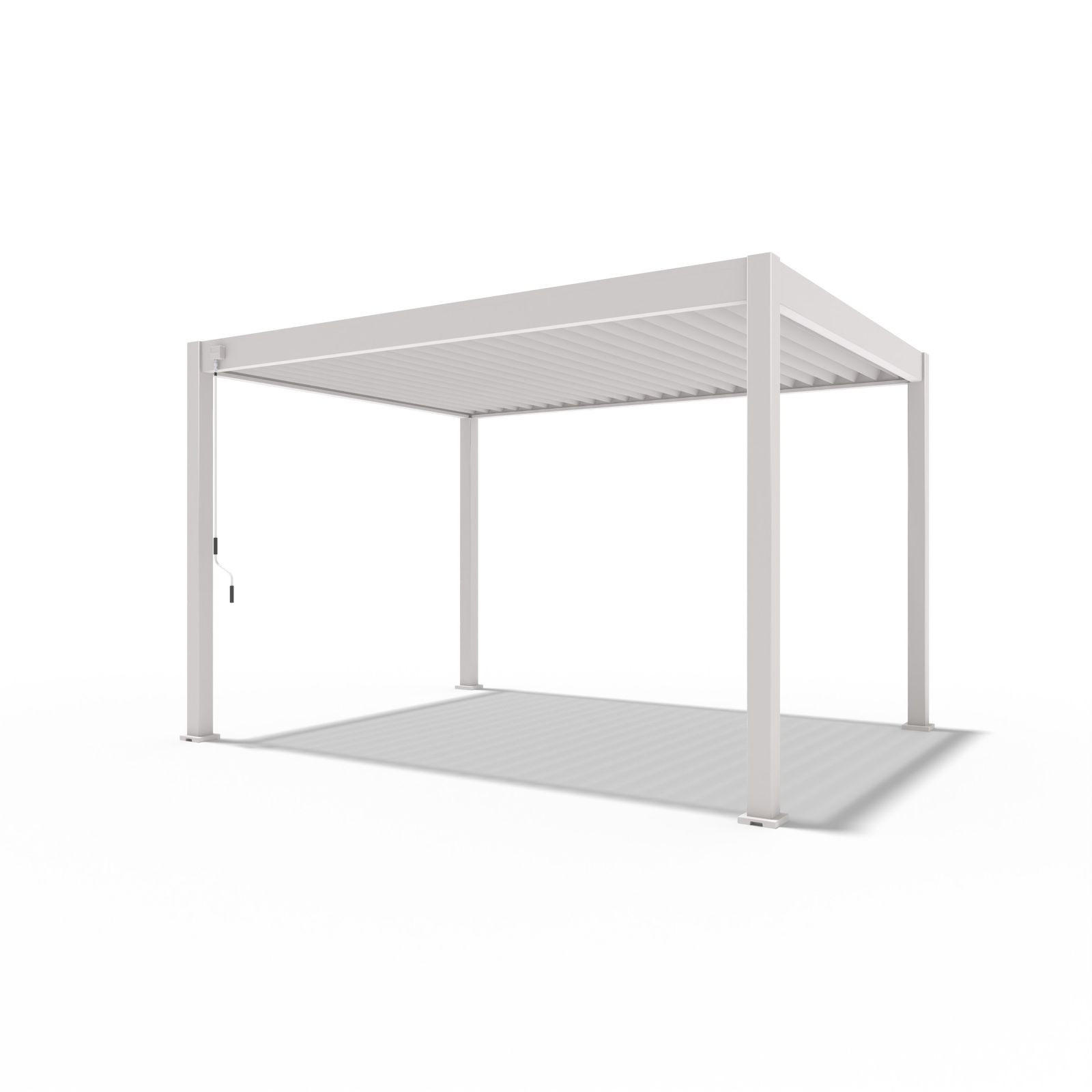 PERGOLA Superior Aluminium freistehend 3 x 4 M Lamellendach sand - Beige, Metall (300/255/400cm) - PergoLine