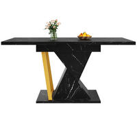 ESSTISCH Ausziehbar 110-140x80Cm Schwarz 6 Personen - Schwarz, Metall (80/110/76cm) - FLIEKS