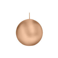KUGELKERZEN Rosegold Ø 100 mm, 6 Stück - Roségold, Paraffin (10/10/10cm) - Wiedemann Kerzen