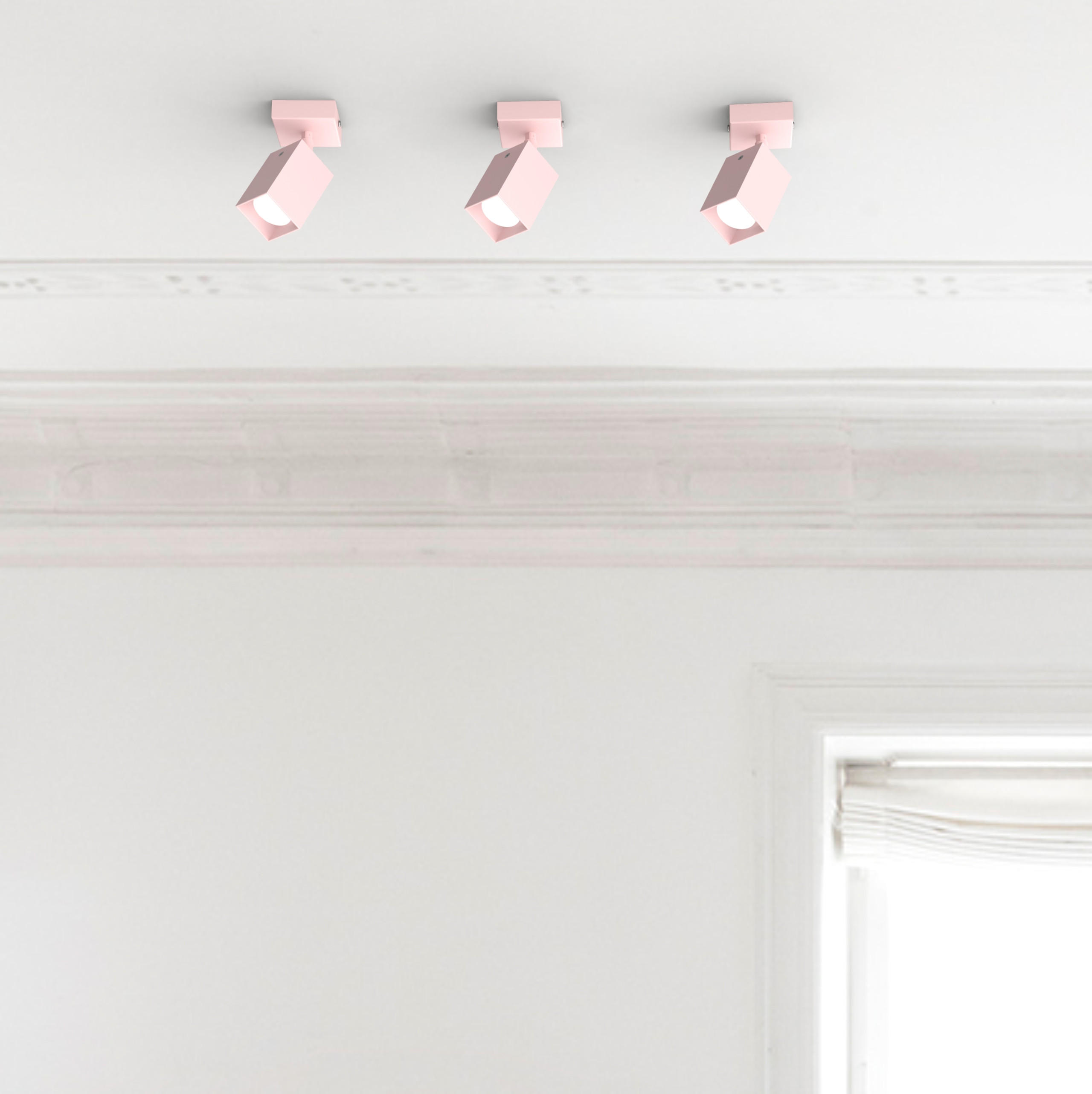 DECKENLEUCHTE - Pink, Metall (7.6/7.6/17cm) - Lumicom