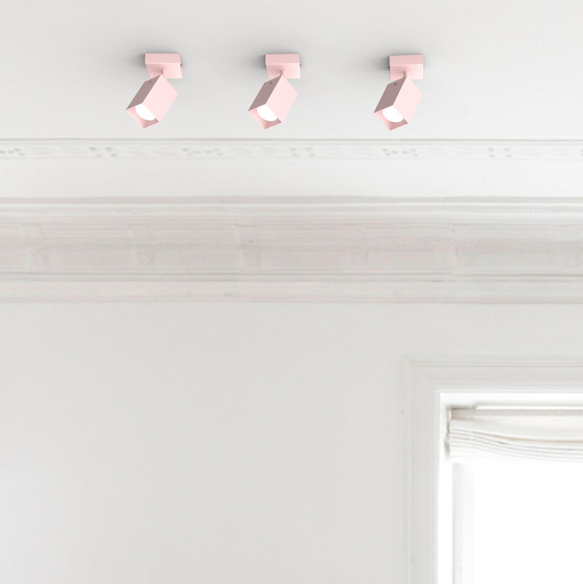 DECKENLEUCHTE - Pink, Metall (7.6/7.6/17cm) - Lumicom