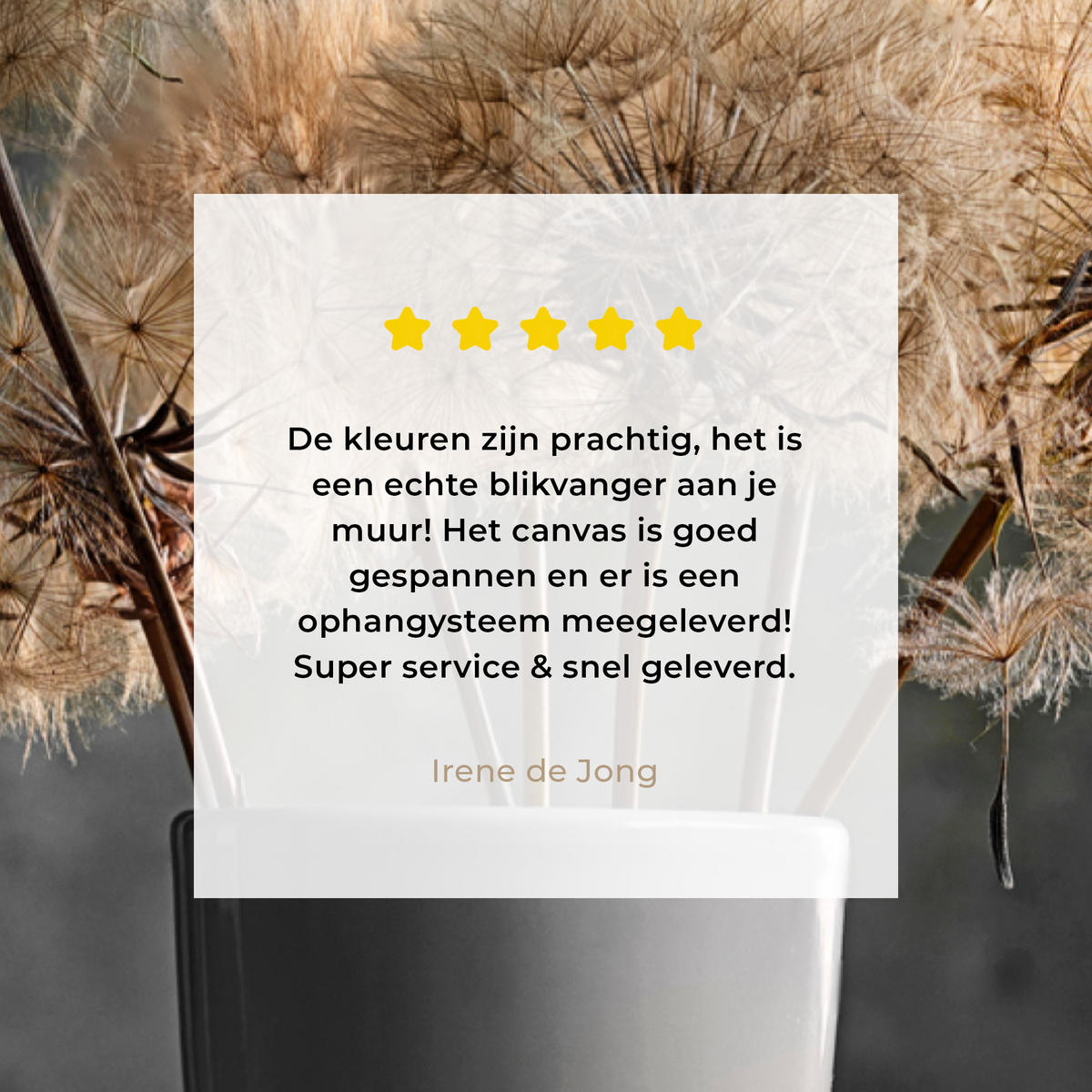 LEINWANDBILD Blumensamen - Löwenzahn - Vase - Stilleben - Blumenstrauß Deko Wohnzimmer 20x30 cm - Dunkelgrau, Textil (20/30cm) - MuchoWow