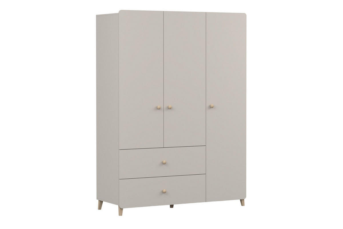 KINDERKLEIDERSCHRANK MARCO 01 120/204/51 cm in Kaschmir - Kaschmir, Holzwerkstoff (120/208/51cm) - Deine Möbel 24