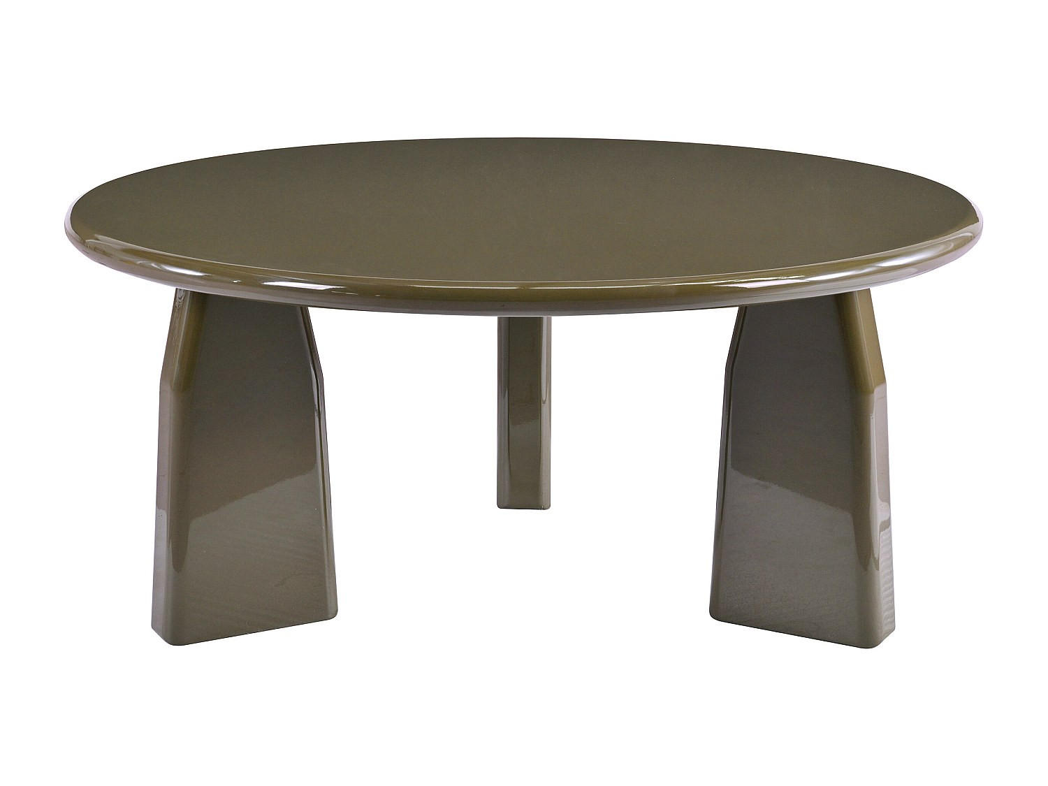 COUCHTISCH aus MDF - Khaki lackiert - ZINAPA - Grün, Holz (90/90/40cm) - Vente-Unique