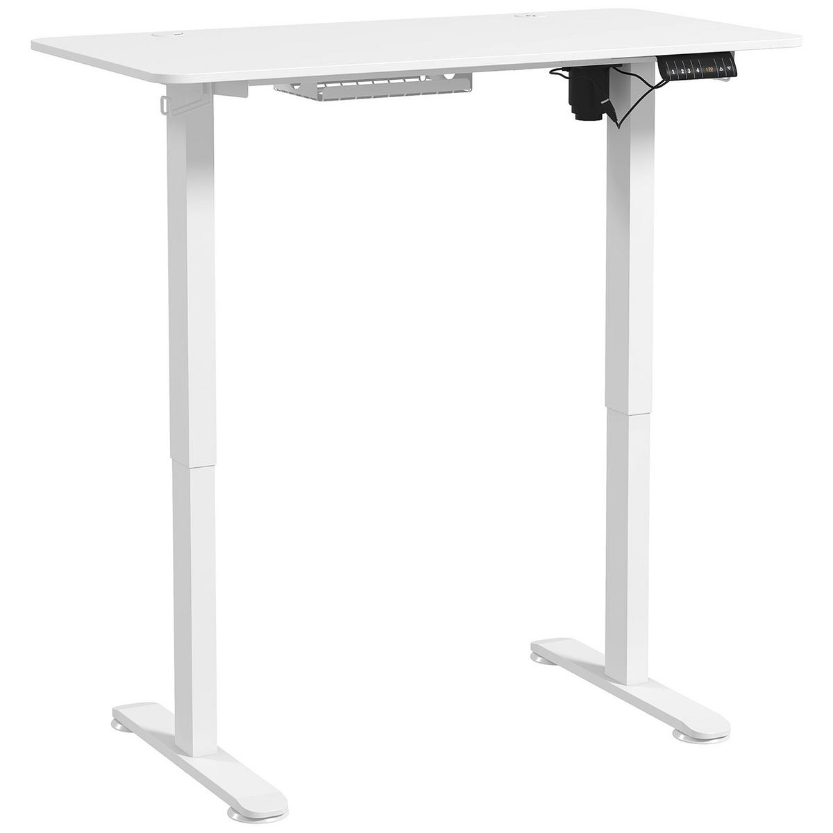 COMPUTERTISCH Weiß elektrisch höhenverstellbar 120/60/72-116 cm - Weiß, Holzwerkstoff (60/120/116cm) - PANGIVO
