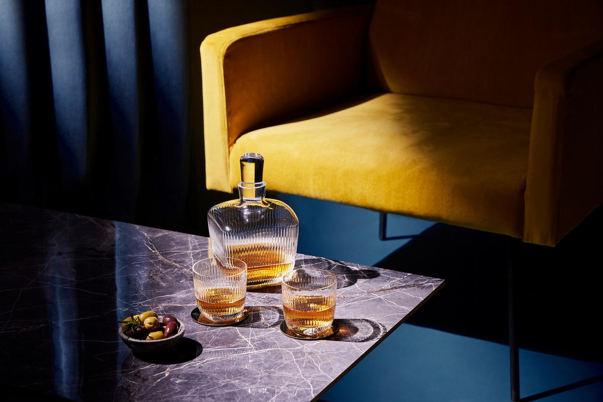 WHISKY SET, 3er-Set, 1000 ml / 200 ml, Hangemacht - Transparent, Glas (1L) - Krosno Glass