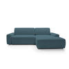 ECKSOFA BOULI 4-Sitzer Polstersofa Raven mit Schlaffunktion 130x210 cm Bettzeugcontainer 264x162x82 cm rechts, Farbe: Seegrün - Smaragdgrün, Holz/Textil (264/162cm) - DomoHome