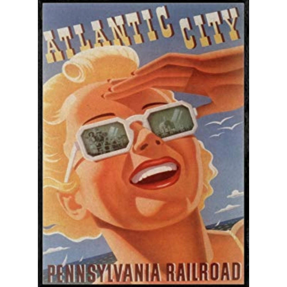 POSTER Amerika Atlantische Stadt A4 Rahmenlos - Klar, Papier (29.7/5/21cm) - Nacnic