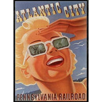 POSTER Amerika Atlantische Stadt A4 Rahmenlos - Klar, Papier (29.7/5/21cm) - Nacnic