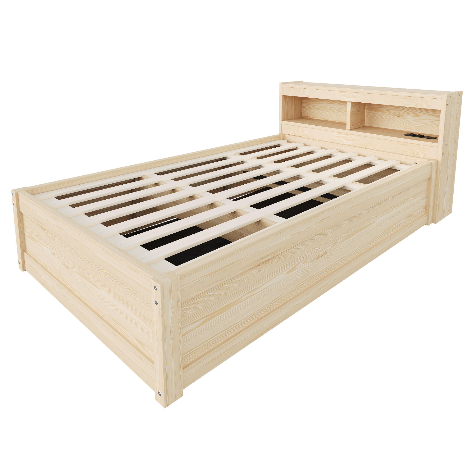 STAURAUMBETT 90/200 cm DE-32627 mit LED Holzfarbe - Naturfarben, Holzwerkstoff (90/200cm) - ComfortXL