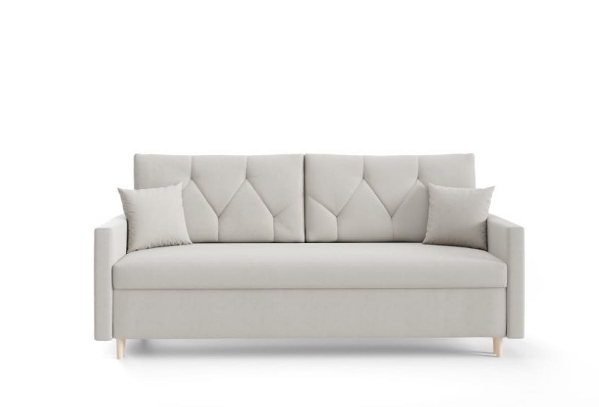 SOFA Beige ARO Mit Schlaffunktion - Beige, Textil (217/100/87cm) - Sepro Meble