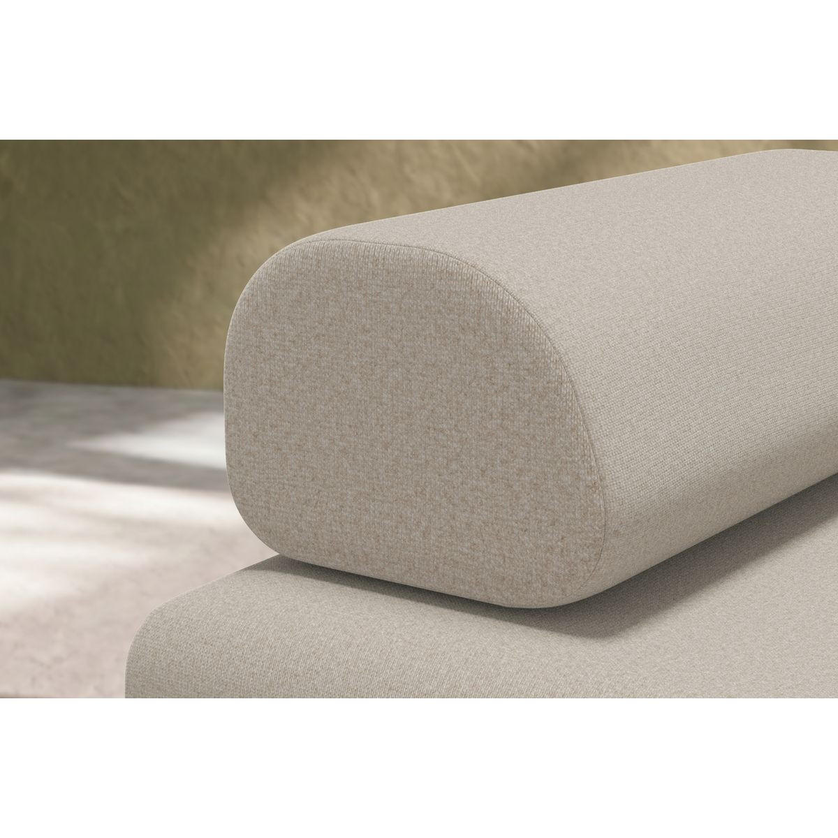 VERWANDLUNGSSESSEL mit glattem, beigefarbenem Stoff - Beige, Textil (95/70.5/95cm) - Kimo