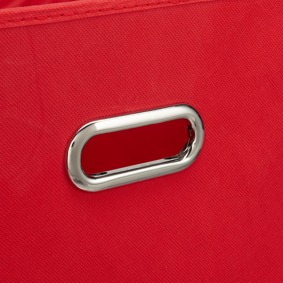 2XAUFBEWAHRUNGSBOX - Rot, Wellpappe/Textil (30/30/30cm) - Relaxdays