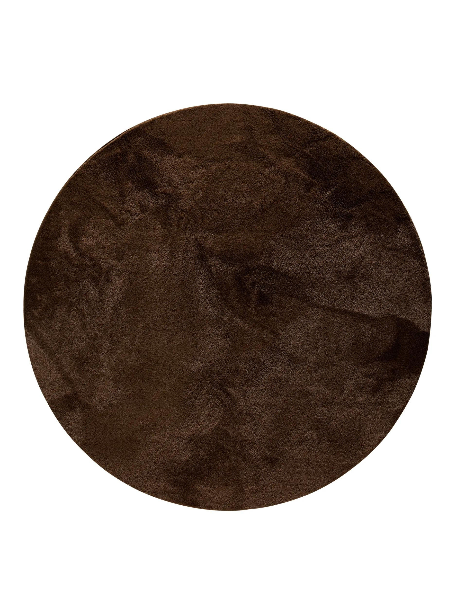 KUNSTFELLTEPPICH Furry Braun ø 160 cm rund - Braun, Kunststoff/Textil (160/160cm) - benuta