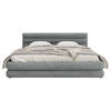 POLSTERBETT Alegre Grau Samt 140x200 cm - Schwarz/Grau, Kunststoff/Textil (140/200cm) - Selsey