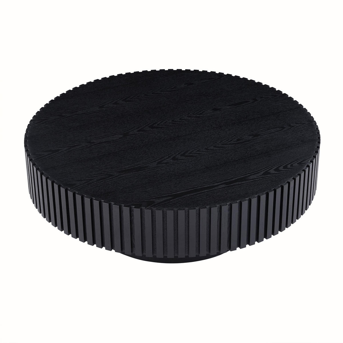 COUCHTISCH 80/80/35 cm schwarz aus MDF mit umlaufender Rille - Schwarz, Holzwerkstoff (80/80/35cm) - OKWISH