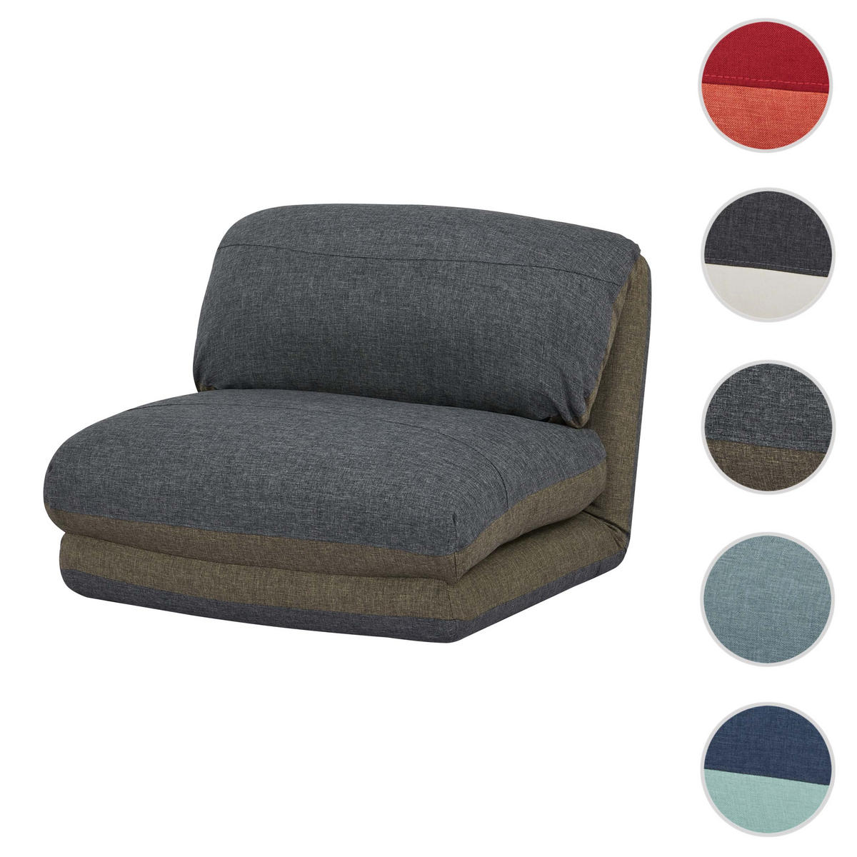 SCHLAFSESSEL Anthrazit, Grün - Anthrazit/Grün, Textil (75/60/75cm) - MCW