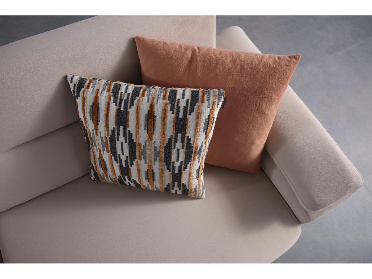 SOFA Eluna 3-Sitzer Mikrofaser Webstoff Beige - Beige, Kunststoff/Textil (230/85/90cm)