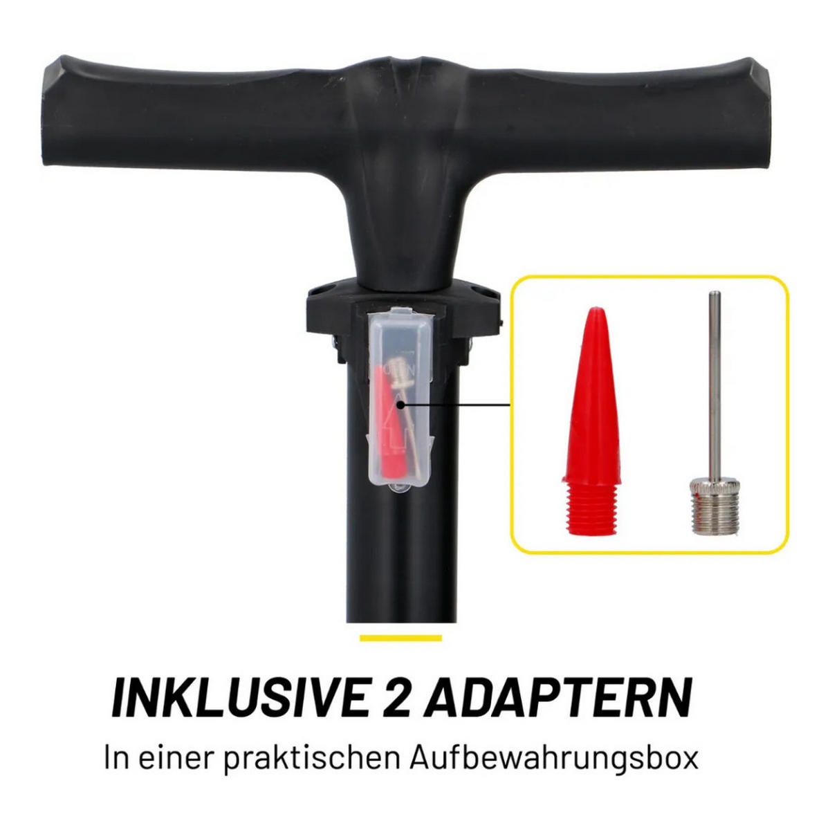 STANDLUFTPUMPE Schwarz 11 Bar mit Manometer - Schwarz, Metall (22/60/15.5cm) - Dunlop