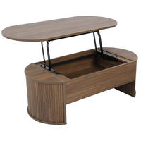 COUCHTISCH, dunkles Holzeffekt - Braun, Holzwerkstoff (60/120/41cm) - Oviala