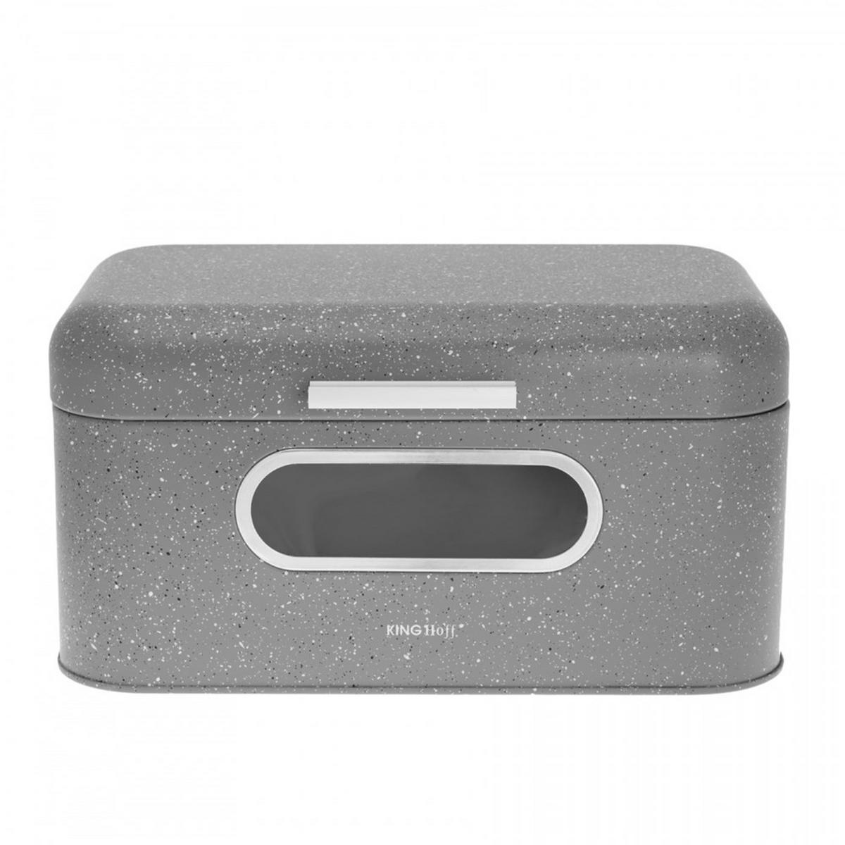 BROTKASTEN Grau 30/19.5/15.8 cm KH1080 - Grau, Metall (19.5/15.8/30cm) - Kinghoff 
