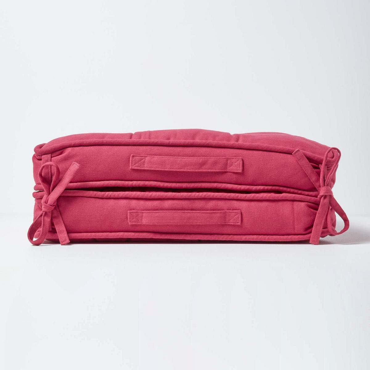 REISEKISSEN rot 50/50/10 cm – Klappkissen Baumwolle - Rot, Textil (50/50/12cm) - Homescapes