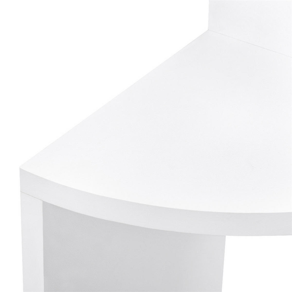 WANDREGAL 19.5/19.5/60.5 cm 2-Stufig Wandmontage Holz Weiß - Weiß, Holzwerkstoff (19.5/60.5/19.5cm) - Livingandhome