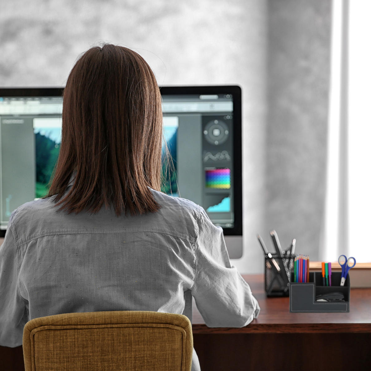 SCHREIBTISCH-ORGANIZER - Multicolor, Holzwerkstoff/Kunststoff (9.5/20/11cm) - Relaxdays