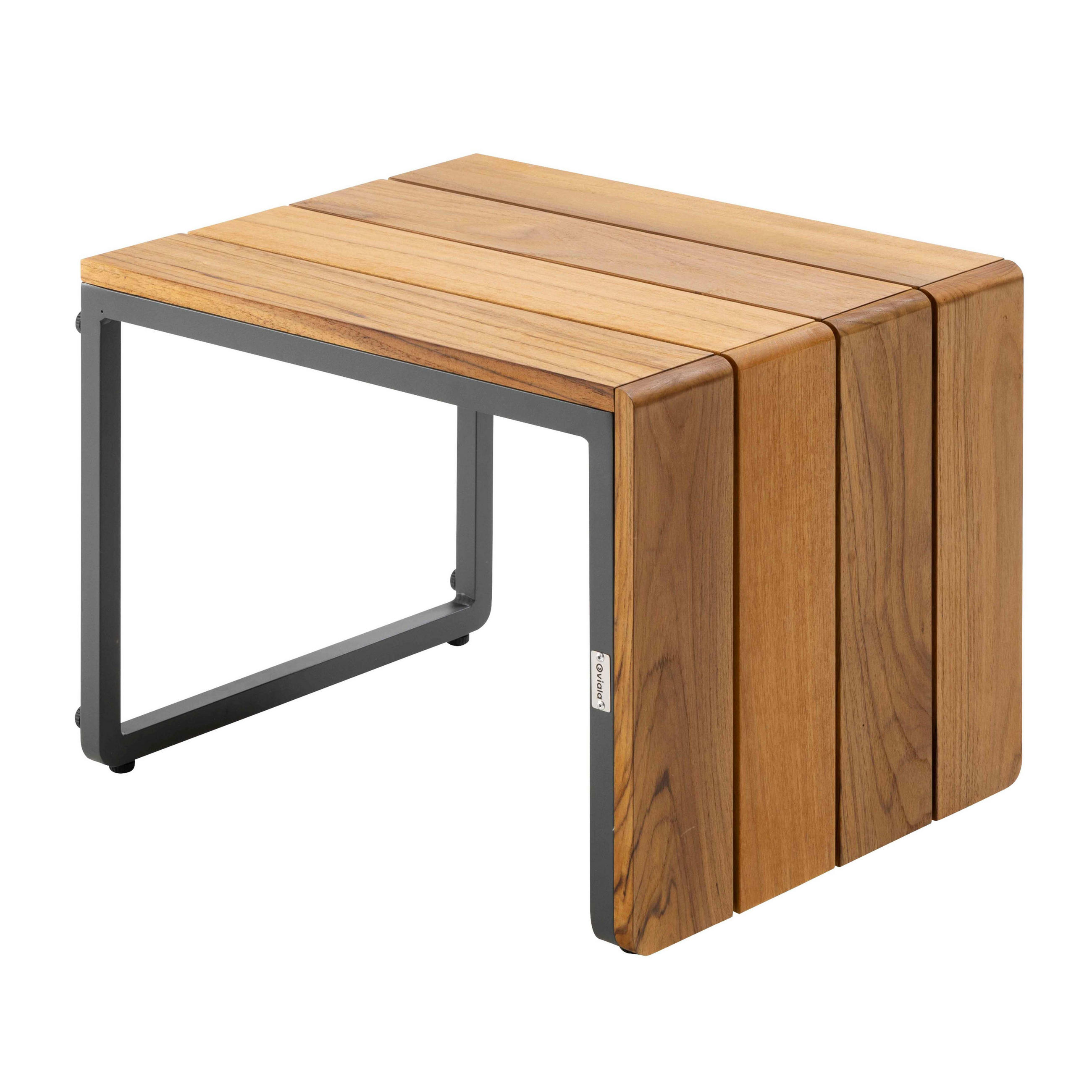 GARTENBEISTELLTISCH, Grau - Grau, Holz (50/40/35cm) - Oviala