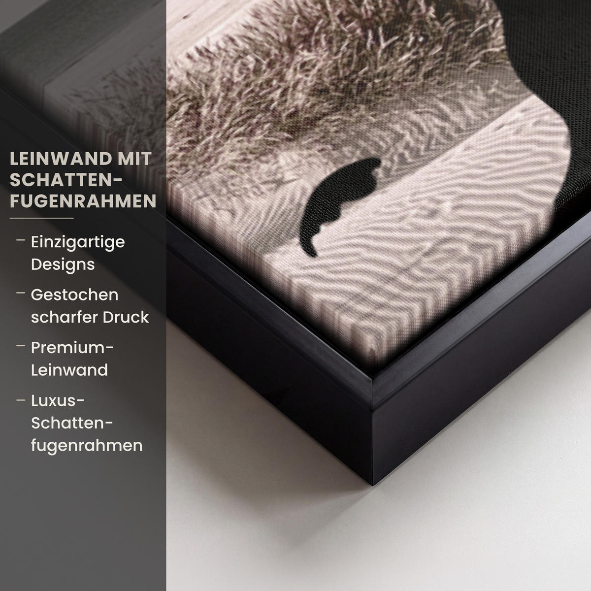 LEINWAND Bilder mit Rahmen - Strand - Meer - Menschen - Baum - Moderne Kunst - 90x90 - Hellgrau, Textil (90/90cm) - MuchoWow