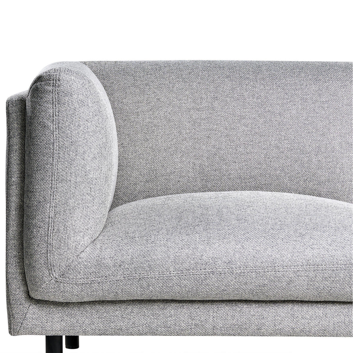 POHOVKA 3-místná Látka Světle šedá Vorgod - světle šedá, textil (221/76/84cm) - Beliani
