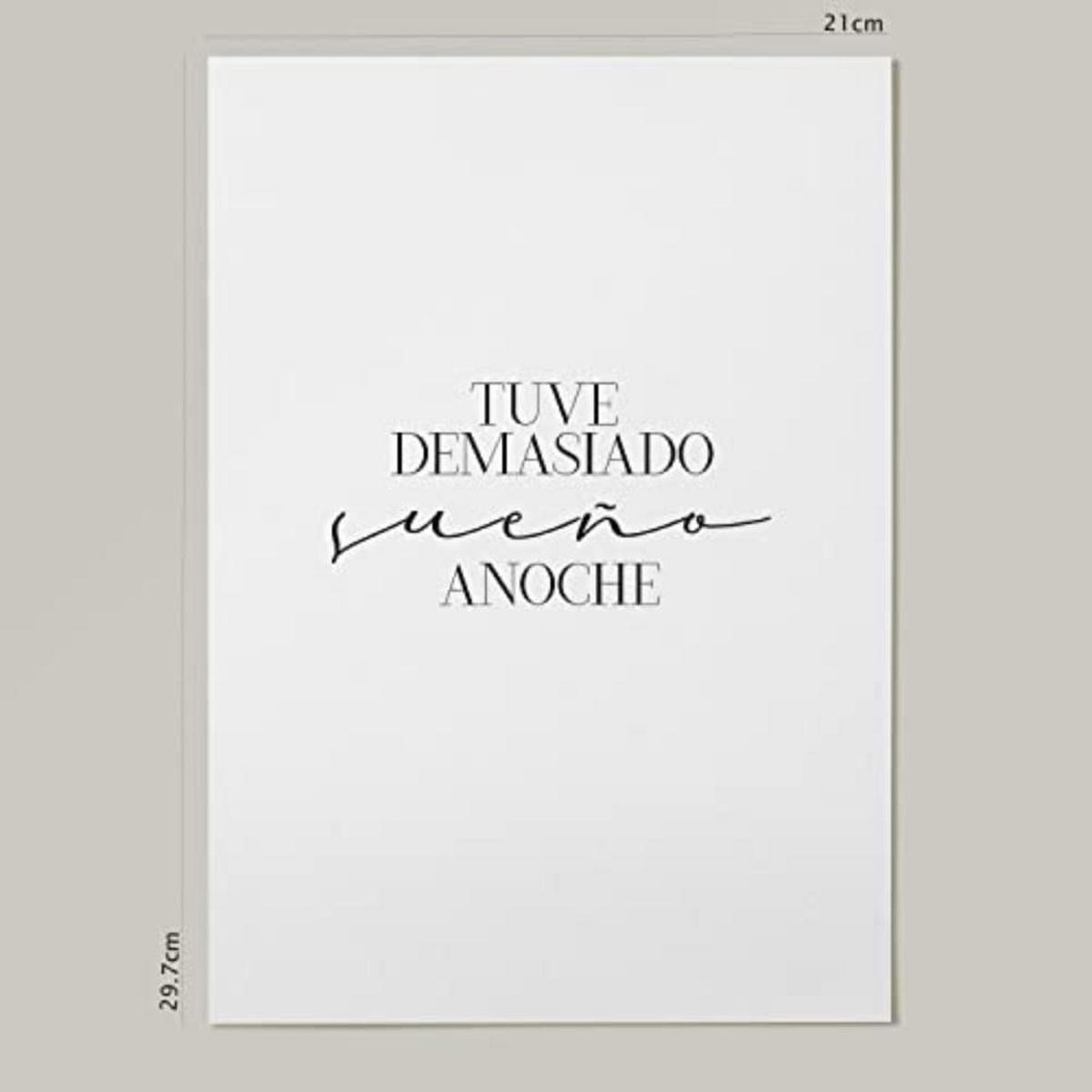 POSTER Set mit 4 Nacht TypografieStil A4 Rahmenlos - Klar, Papier (29.7/3cm) - Nacnic