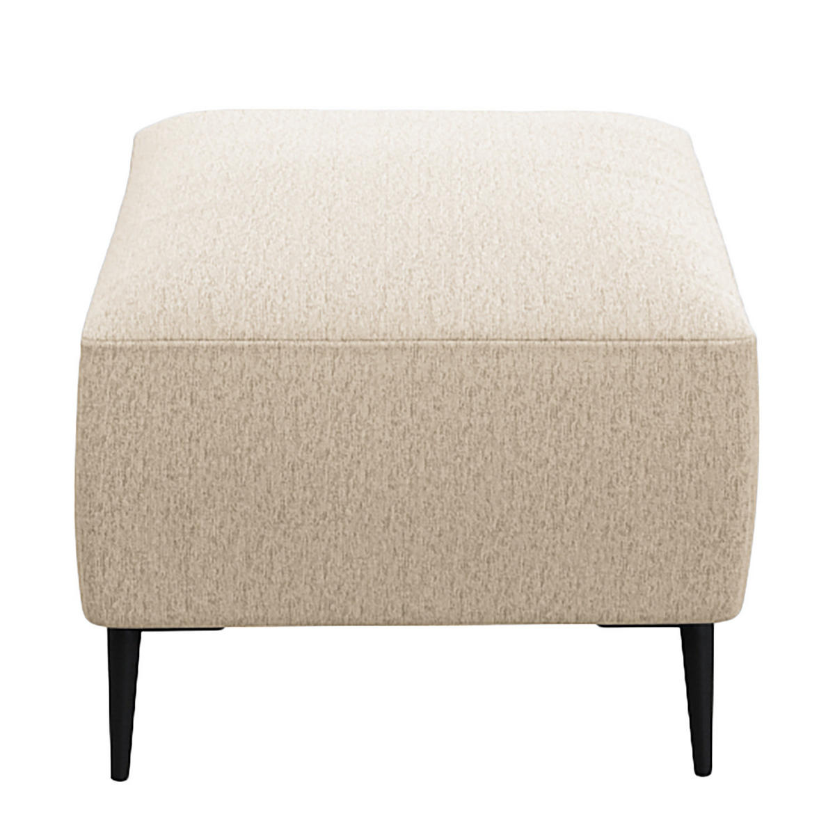 POLSTERHOCKER - Beige/Schwarz, Textil/Metall (90/45/60cm) - home24