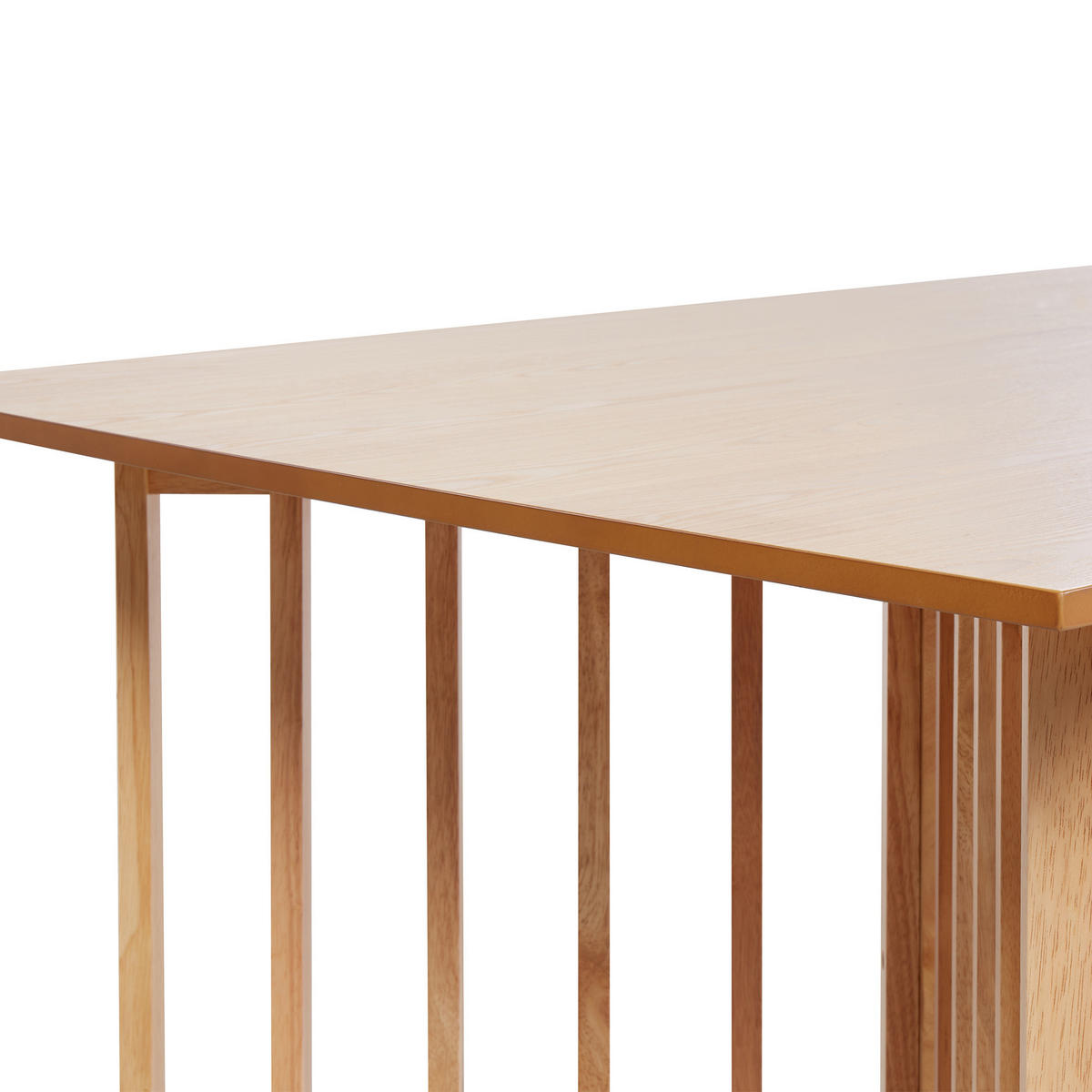 ESSTISCH Holz hellbraun 200/100 cm Leandra - Hellbraun, Holzwerkstoff (200/100/77cm) - Beliani