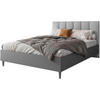 POLSTERBETT Lectus 166/211/108 mit 2 Nachttischen grau - Graphitfarben/Grau, Holzwerkstoff/Textil (160/200cm) - Beautysofa