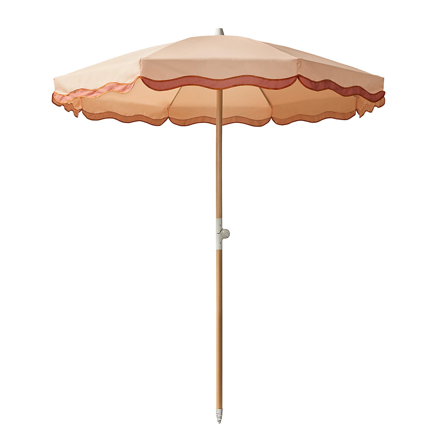 SONNENSCHIRM La Vacanza - Orange, Holz/Textil (180/180cm) - Butlers