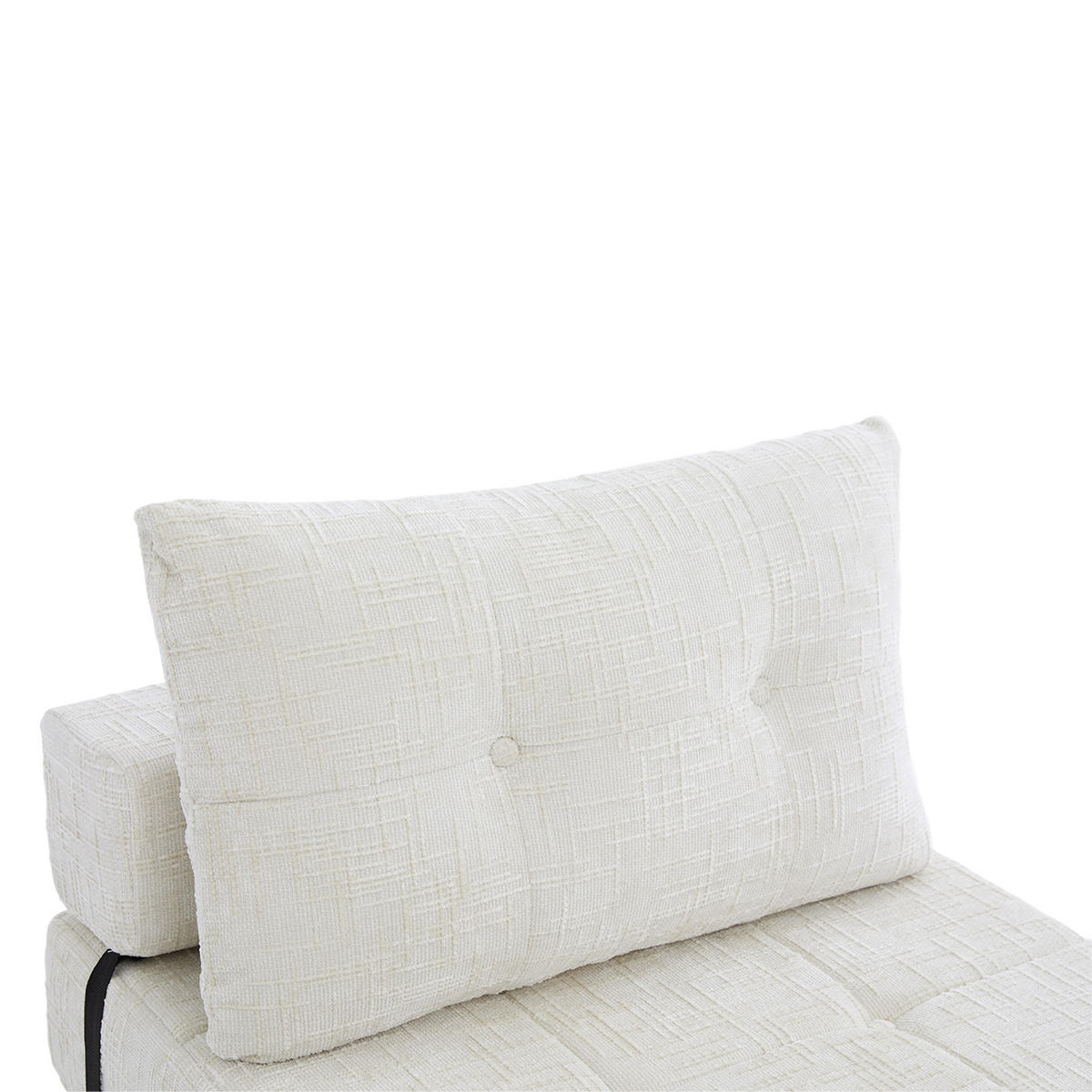 SCHLAFSOFA Beige mit Klappfunktion, Chenille - Beige, Textil/Metall (79/57/79cm) - CHICFURN