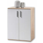 KOMMODE Bobby  in 60/84/35 cm  - Silberfarben/Schwarz, KONVENTIONELL, Holzwerkstoff/Kunststoff (60/84/35cm) - Carryhome