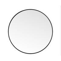 WANDSPIEGEL 70 cm Durchmesser Badezimmer Rund Metallrahmen Schwarz - Schwarz, Glas/Metall (70/2.8/70cm) - Livingandhome