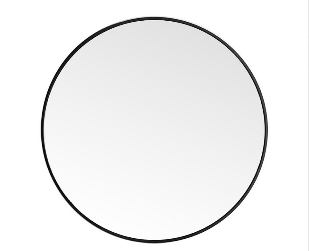 WANDSPIEGEL 70 cm Durchmesser Badezimmer Rund Metallrahmen Schwarz - Schwarz, Glas/Metall (70/2.8/70cm) - Livingandhome