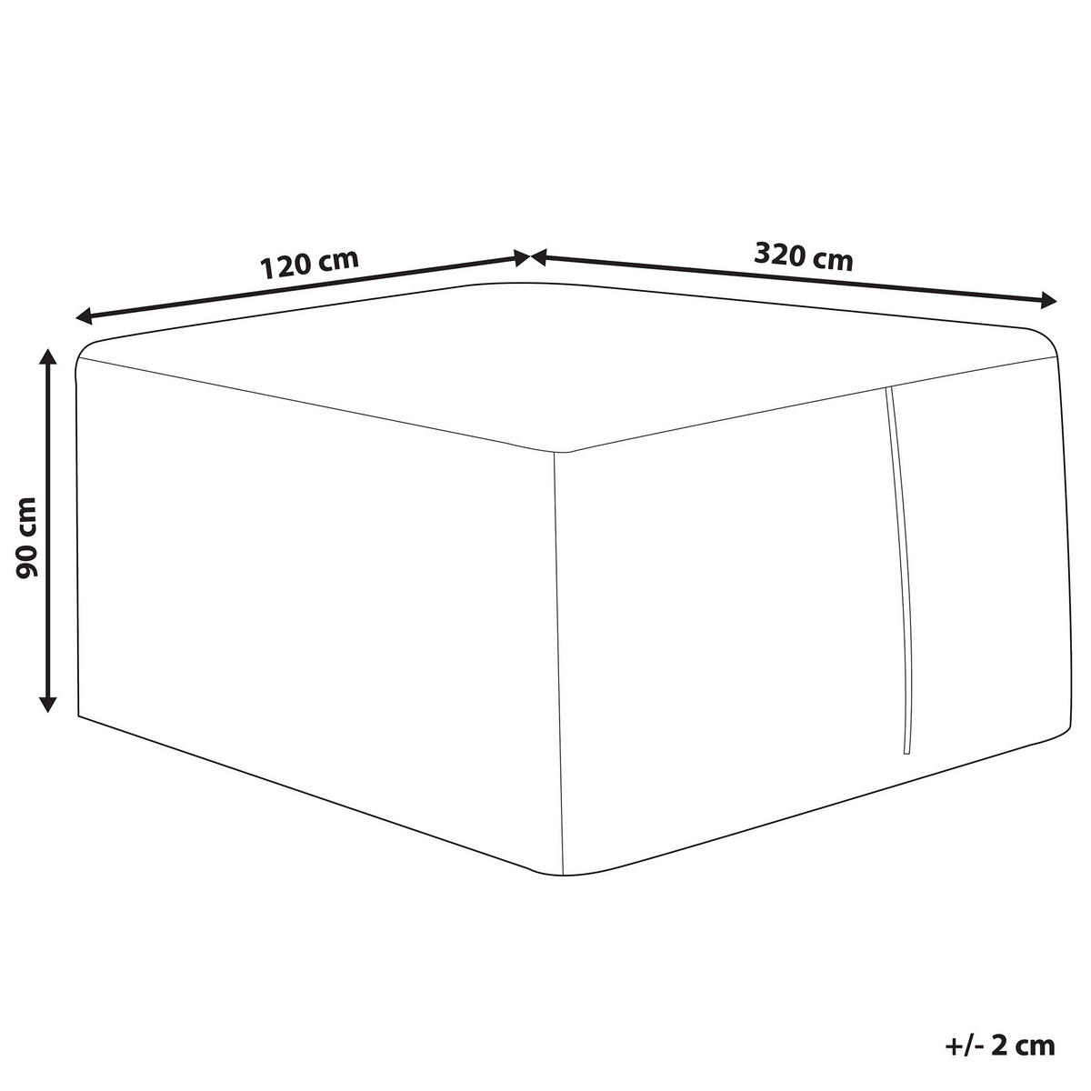 REGENSCHUTZ für Gartenmöbel ITALY 220, GROSSETO 220, 320/120/90 cm Chuva - Weiß, Kunststoff (320/90/120cm) - Beliani