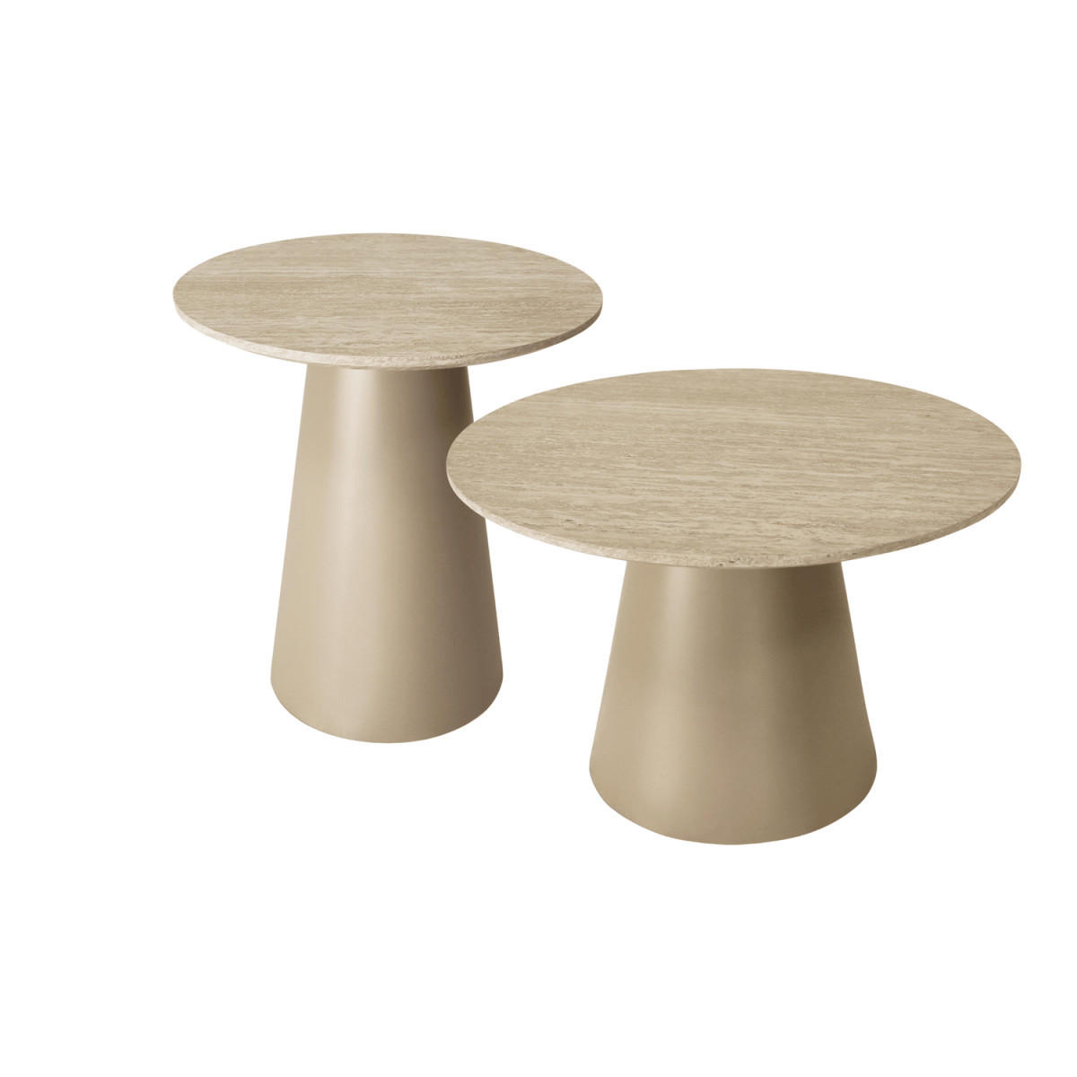 COUCHTISCHE 2er Set Beige - Beige, Holzwerkstoff (60/60/40cm) - Furnhouse
