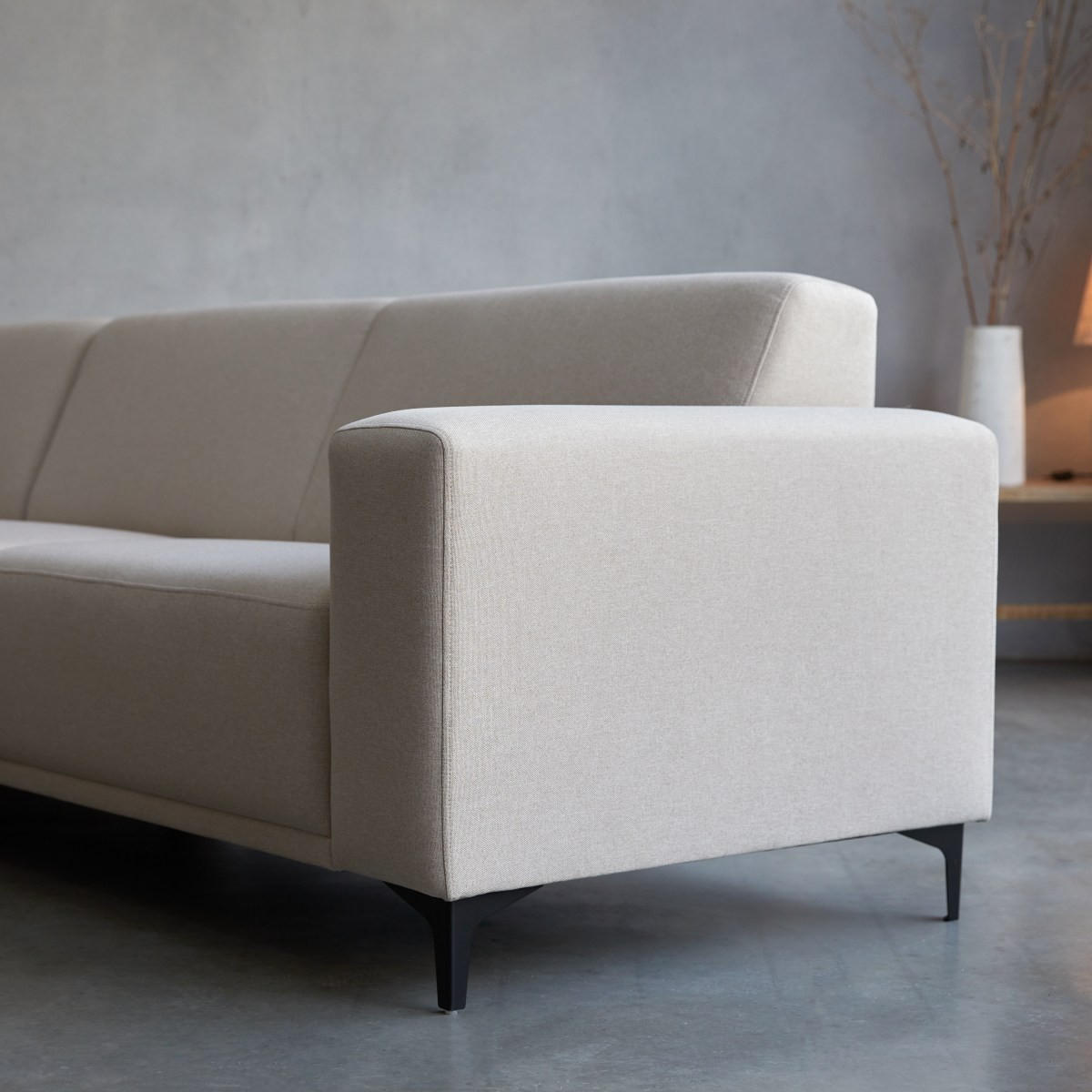 SOFA Lars Beige aus Stoff - Beige, Textil (299/150cm) - Tikamoon