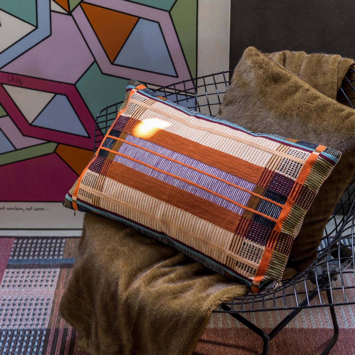 KISSEN Liwen kaffee 40 x 65 cm - Braun, Textil (40/65cm) - Vivaraise