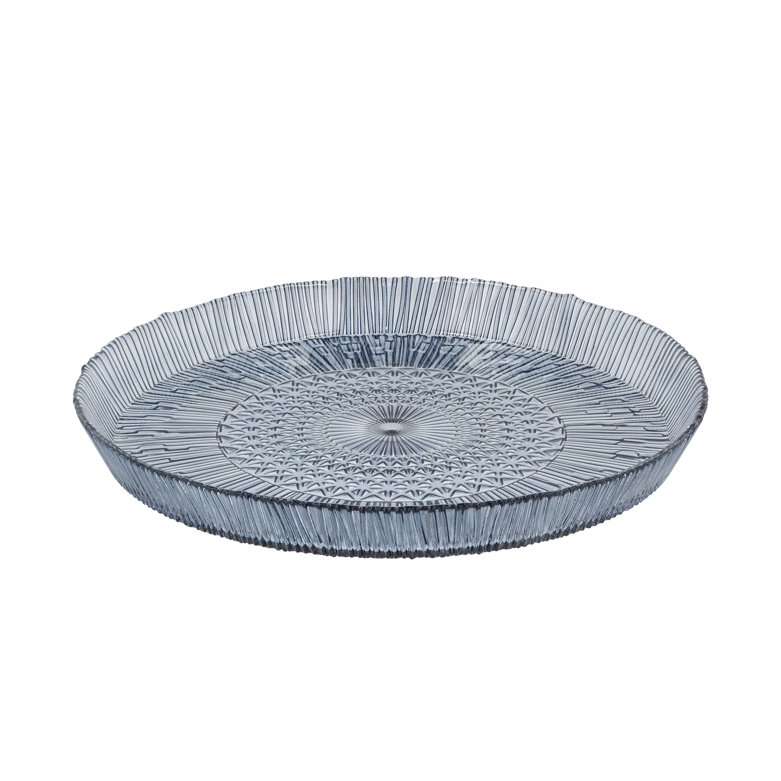 SERVIERPLATTE rund Kusintha 30 cm Blau - Blau, Keramik (30/3/30cm) - Bitz