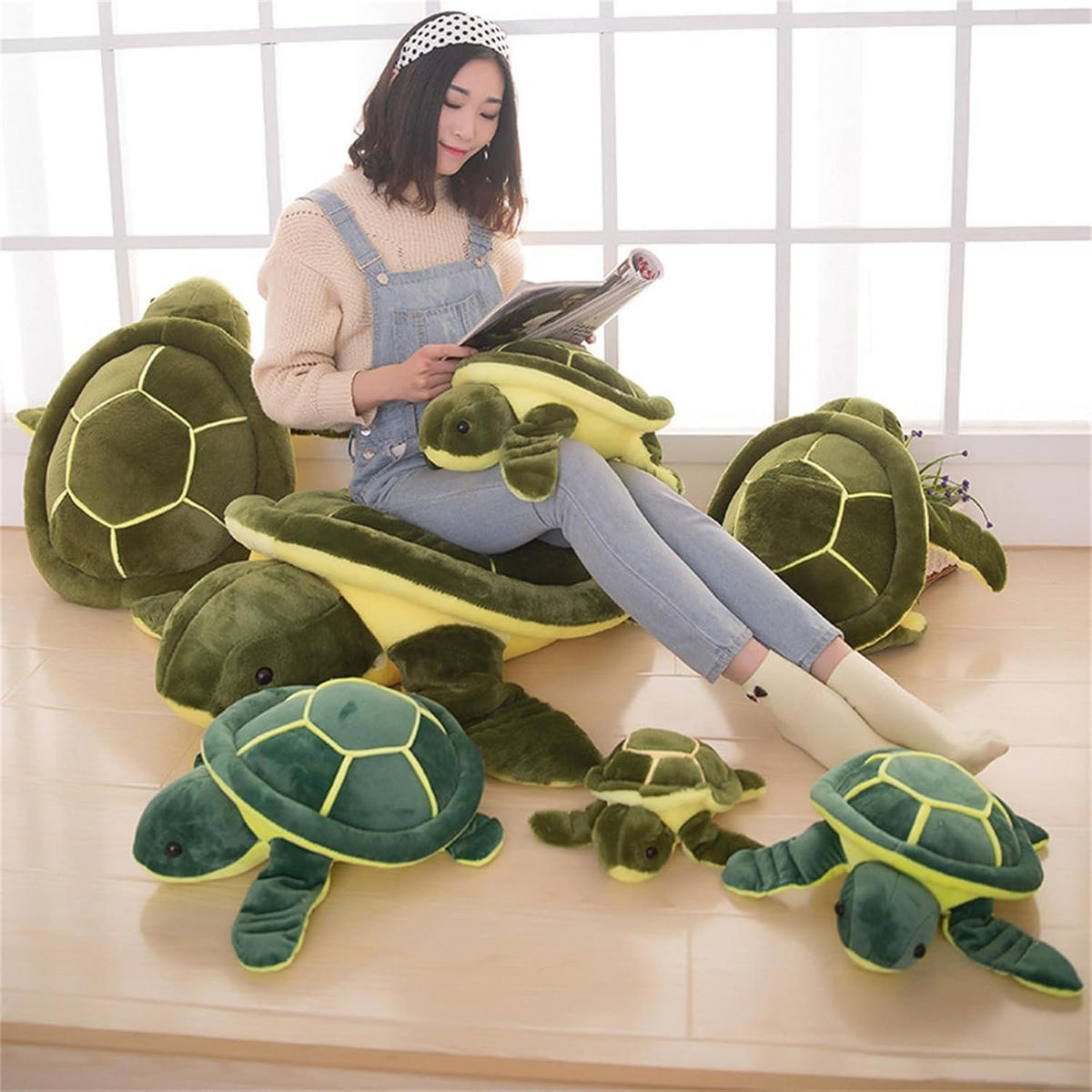PLÜSCHTIER Schildkröte 40 cm grün - Grün, Textil (40/40cm)