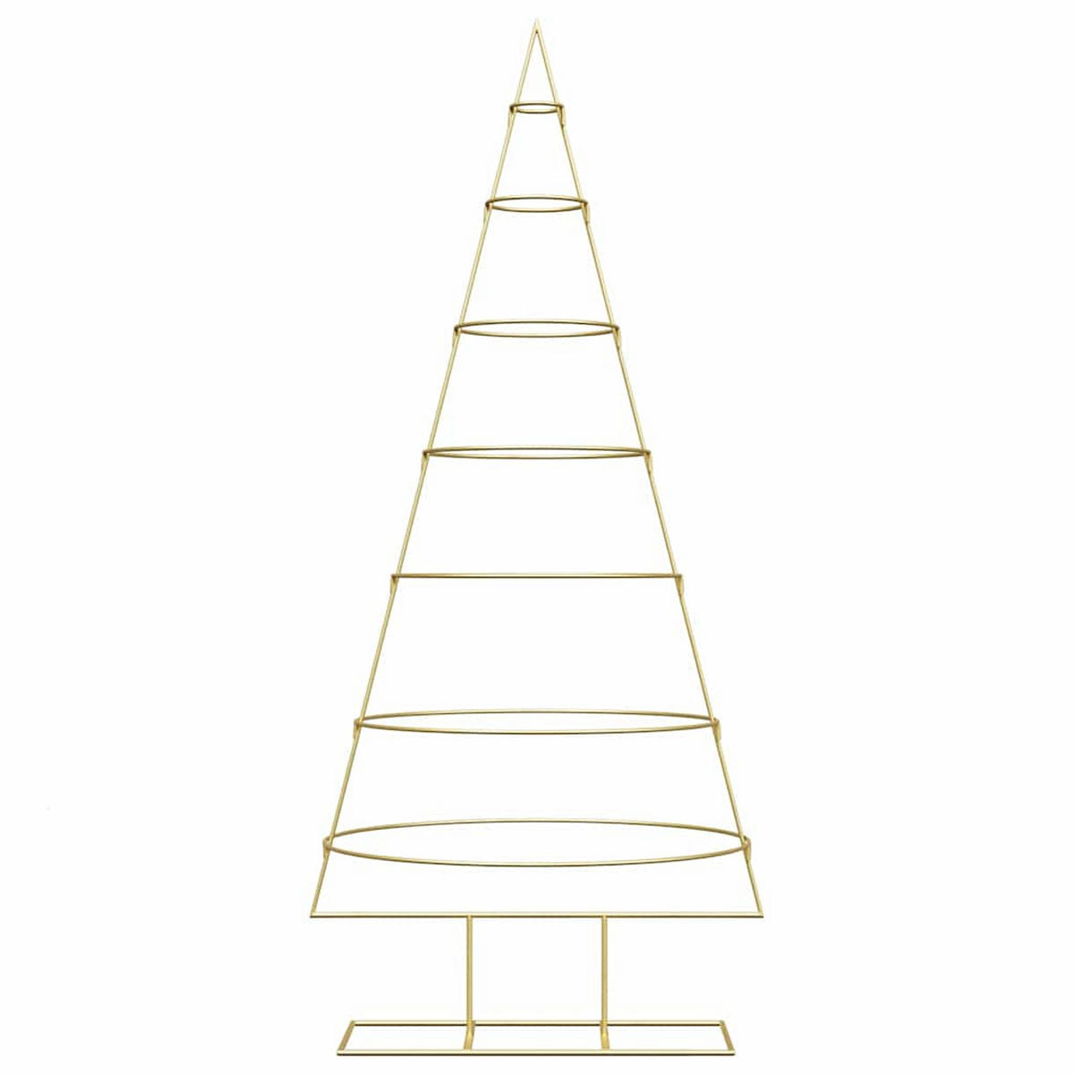 WEIHNACHTSBAUM Metall Gold 180 Cm Pulverbeschichteter Stahl - Goldfarben, Metall (180cm) - vidaXL