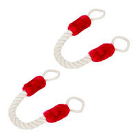 TÜRKORDEL Rot Creme 2er-Set - Creme, Textil (4.5/4.5cm) - Relaxdays