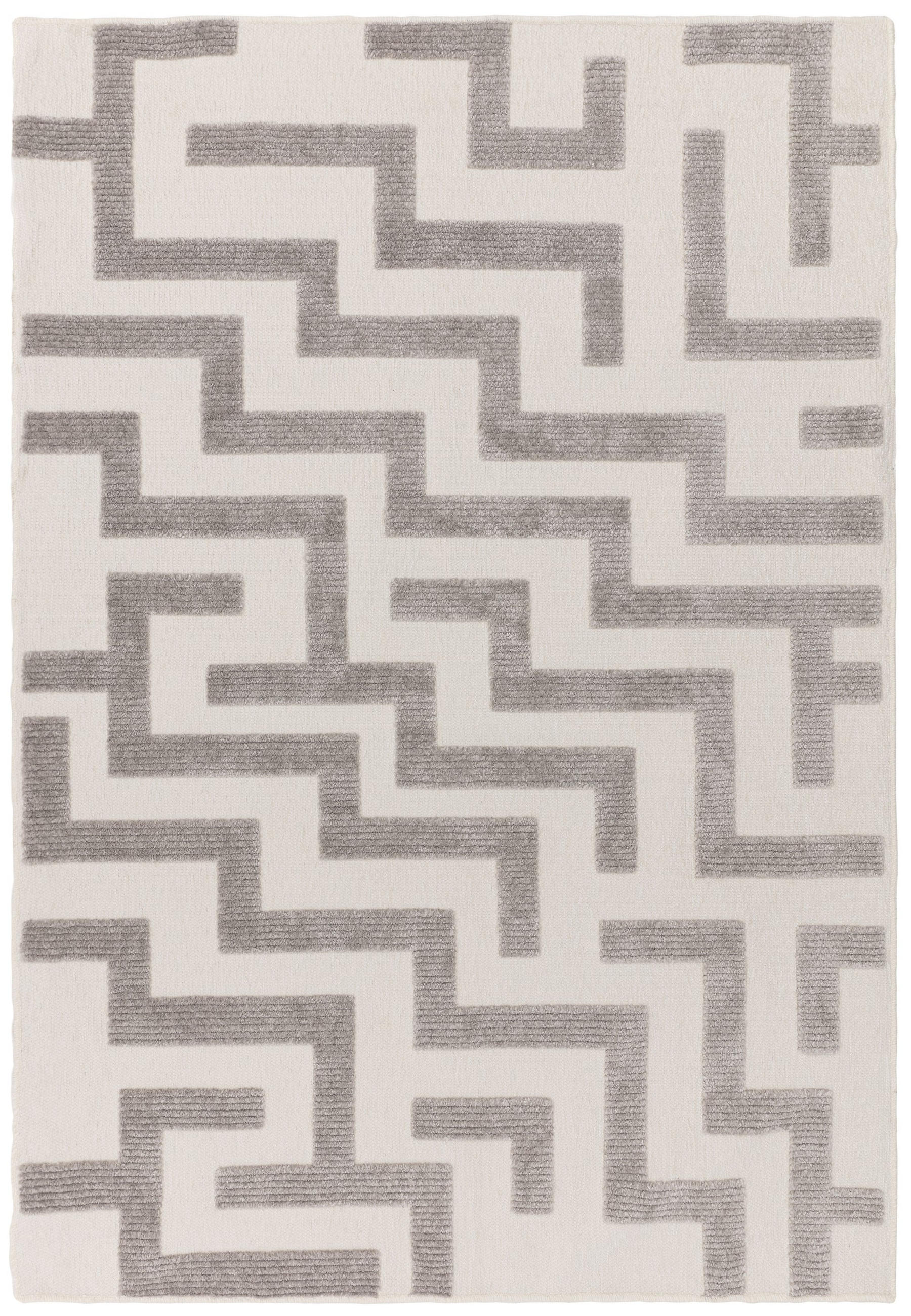 TEPPICH Flachgewebe LOCH Grau 120 x 170 cm - Grau, Textil (120/170cm) - Novatrend